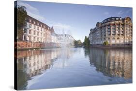 Quai Saint Etienne and the River Ill, Strasbourg, Bas-Rhin, Alsace, France, Europe-Julian Elliott-Stretched Canvas