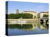 Quai Victor Augagneur on River Rhone, Lyon, Rhone Valley, France, Europe-David Hughes-Stretched Canvas