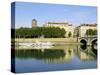 Quai Victor Augagneur on River Rhone, Lyon, Rhone Valley, France, Europe-David Hughes-Stretched Canvas