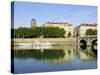 Quai Victor Augagneur on River Rhone, Lyon, Rhone Valley, France, Europe-David Hughes-Stretched Canvas