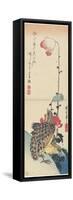 Quail and Poppies, 1830-1858-Utagawa Hiroshige-Framed Stretched Canvas