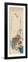 Quail and Poppies, 1830-1858-Utagawa Hiroshige-Framed Premium Giclee Print