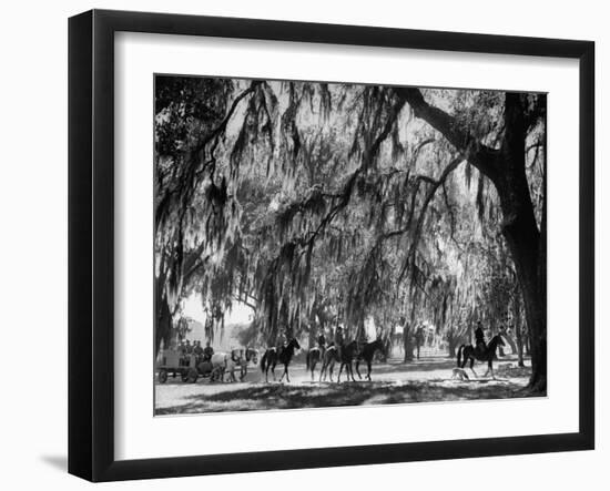 Quail Hunters Riding on Horseback-Ed Clark-Framed Premium Photographic Print