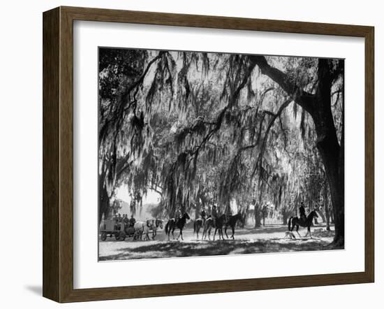 Quail Hunters Riding on Horseback-Ed Clark-Framed Photographic Print