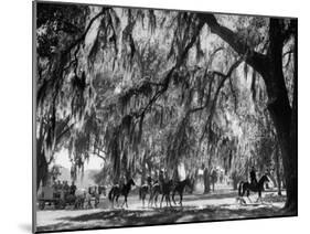 Quail Hunters Riding on Horseback-Ed Clark-Mounted Photographic Print