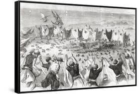 Quail Hunting on the Coast of Syria. from 'L'Univers Illustré', Published 1866-null-Framed Stretched Canvas