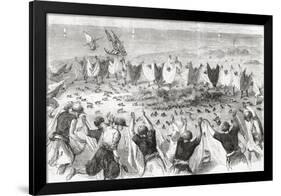 Quail Hunting on the Coast of Syria. from 'L'Univers Illustré', Published 1866-null-Framed Premium Giclee Print