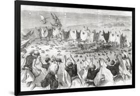 Quail Hunting on the Coast of Syria. from 'L'Univers Illustré', Published 1866-null-Framed Giclee Print