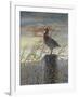 Quail on a Post-Carolyn Mock-Framed Art Print