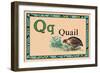 Quail-null-Framed Art Print