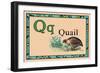 Quail-null-Framed Art Print