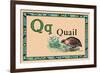 Quail-null-Framed Art Print