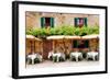 Quaint Cafe in Tuscany Italy-null-Framed Art Print