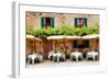 Quaint Cafe in Tuscany Italy-null-Framed Art Print