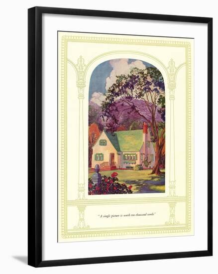 Quaint Cottage House-null-Framed Art Print