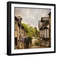 Quaint French Houses and Cobblestone Street-Mike Kemp-Framed Photographic Print