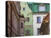 Quaint Houses and Cobbled Street in Old Town, Riga, Latvia-Keren Su-Stretched Canvas