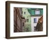 Quaint Houses and Cobbled Street in Old Town, Riga, Latvia-Keren Su-Framed Photographic Print