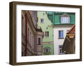 Quaint Houses and Cobbled Street in Old Town, Riga, Latvia-Keren Su-Framed Photographic Print