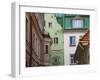 Quaint Houses and Cobbled Street in Old Town, Riga, Latvia-Keren Su-Framed Photographic Print