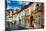 Quaint Misenska Street In Prague-George Oze-Mounted Photographic Print