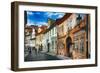 Quaint Misenska Street In Prague-George Oze-Framed Photographic Print
