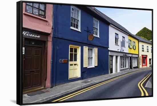 Quaint Narrow Street in Kinsale-George Oze-Framed Stretched Canvas