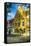 Quaint Yellow House In Old Town Lubeck-George Oze-Framed Stretched Canvas