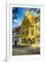 Quaint Yellow House In Old Town Lubeck-George Oze-Framed Photographic Print