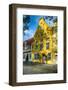 Quaint Yellow House In Old Town Lubeck-George Oze-Framed Photographic Print