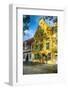 Quaint Yellow House In Old Town Lubeck-George Oze-Framed Photographic Print