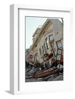 Quake-Damaged Apartment House-Roger Ressmeyer-Framed Photographic Print