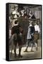 Quaker Man on Trial in an English Courtroom-null-Framed Stretched Canvas