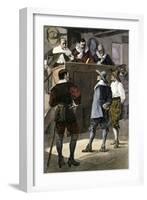 Quaker Man on Trial in an English Courtroom-null-Framed Giclee Print