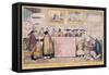 Quaker Uproar, London, 1827-Isaac Robert Cruikshank-Framed Stretched Canvas