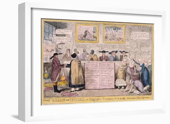 Quaker Uproar, London, 1827-Isaac Robert Cruikshank-Framed Giclee Print