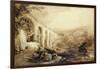 Quakers Yard Viaduct, C1840 (Pen and Wash on Paper)-Penry Williams-Framed Giclee Print