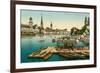 Qualbrucke in Zurich, Switzerland-null-Framed Art Print