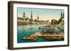 Qualbrucke in Zurich, Switzerland-null-Framed Art Print