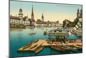 Qualbrucke in Zurich, Switzerland-null-Mounted Art Print