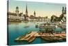 Qualbrucke in Zurich, Switzerland-null-Stretched Canvas