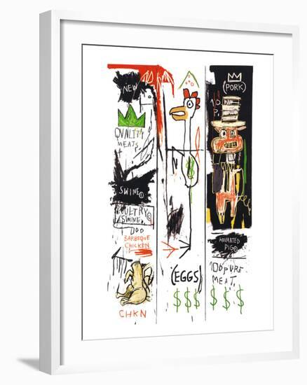 Quality Meats for the Public, 1982-Jean-Michel Basquiat-Framed Giclee Print