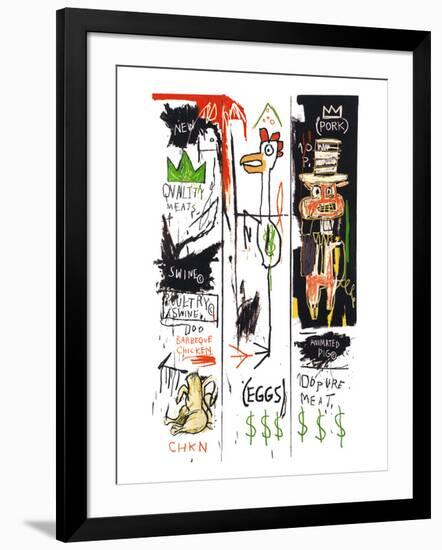 Quality Meats for the Public, 1982-Jean-Michel Basquiat-Framed Giclee Print