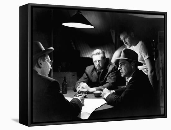 Quand la ville dort THE ASPHALT JUNGLE by John Huston with JSam Jaffe, Sterling Hayden, anthony Car-null-Framed Stretched Canvas