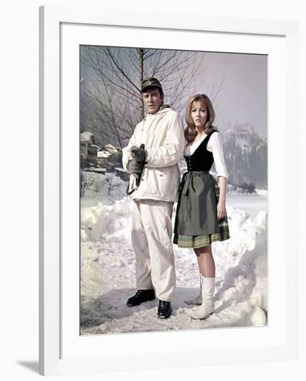 Quand les aigles attaquent WHERE EAGLES DARE by BrianHutton with Richard Burton and Ingrid Pitt, 19-null-Framed Photo