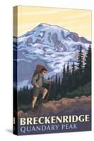Quandary Peak - Breckenridge, Colorado - Mountain Hiker-Lantern Press-Stretched Canvas