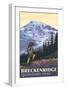 Quandary Peak - Breckenridge, Colorado - Mountain Hiker-Lantern Press-Framed Art Print