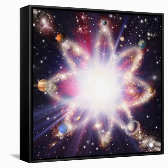 Quantised Orbits of the Planets-Mehau Kulyk-Framed Stretched Canvas