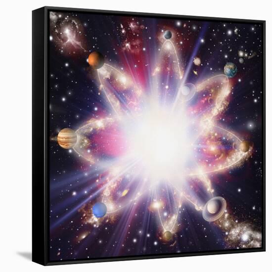 Quantised Orbits of the Planets-Mehau Kulyk-Framed Stretched Canvas