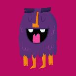 Vector Set of Cartoon Cute Character Monsters. Child's Drawing by Hand / Halloween Monster.-quantium-Art Print